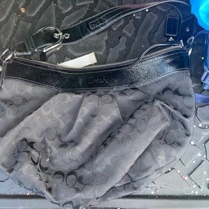 Coach Black Signature Shoulder Bag